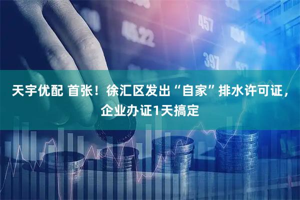 天宇优配 首张！徐汇区发出“自家”排水许可证，企业办证1天搞定