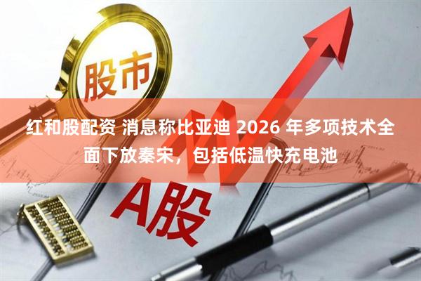 红和股配资 消息称比亚迪 2026 年多项技术全面下放秦宋，包括低温快充电池
