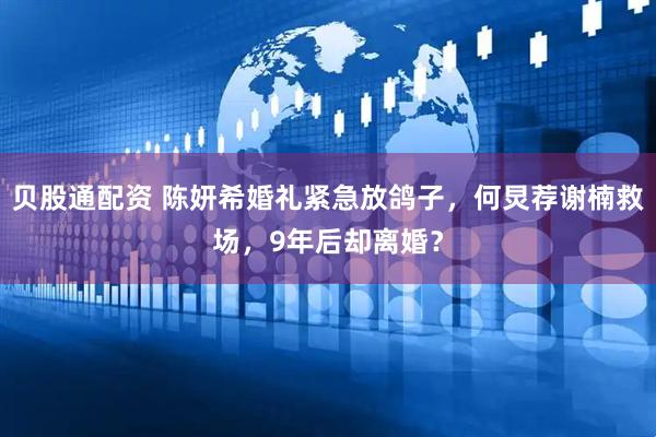 贝股通配资 陈妍希婚礼紧急放鸽子，何炅荐谢楠救场，9年后却离婚？