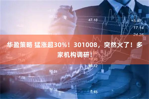 华盈策略 猛涨超30%！301008，突然火了！多家机构调研！