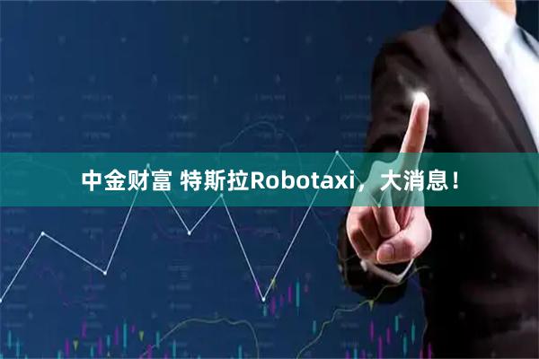 中金财富 特斯拉Robotaxi，大消息！